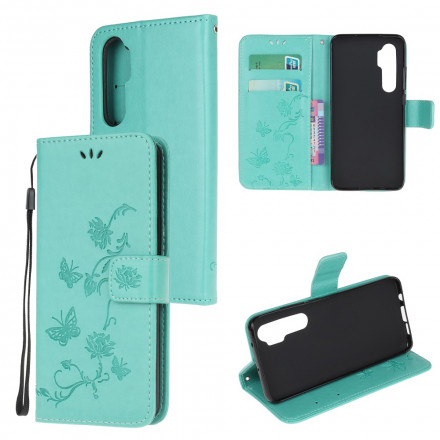 Xiaomi Mi Note 10 Lite Hoesje Vlinders en Aziatische Bloemen