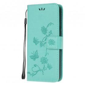 Xiaomi Mi Note 10 Lite Hoesje Vlinders en Aziatische Bloemen