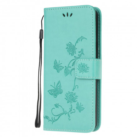 Xiaomi Mi Note 10 Lite Hoesje Vlinders en Aziatische Bloemen