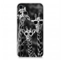 iPhone XR hoesje Giraffes met bril