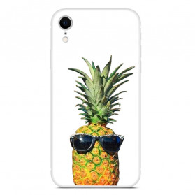 iPhone XR duidelijk geval ananas met bril