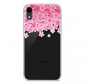 iPhone XR hoesje roze bloemen