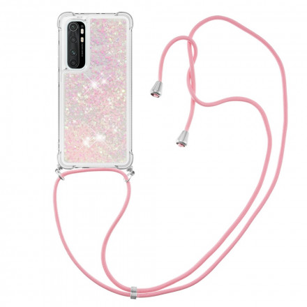 Xiaomi Mi Note 10 Lite Hoesje Glitter en Koord