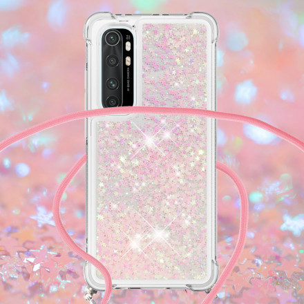 Xiaomi Mi Note 10 Lite Hoesje Glitter en Koord