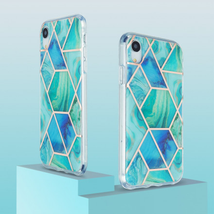 iPhone XR Case Geometrische Flashy Marmer