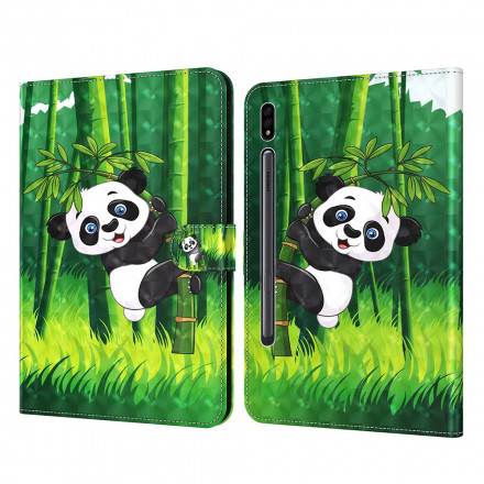 Samsung Galaxy Tab S7 Kunstlederen Hoesje Panda