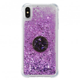 iPhone X / XS Glitter Hoesje met Ring ondersteuning
