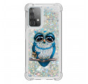 Samsung Galaxy A52 4G / A52 5G hoesje Miss Owl Glitter