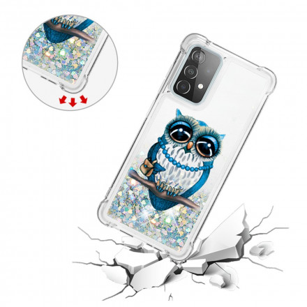 Samsung Galaxy A52 4G / A52 5G hoesje Miss Owl Glitter