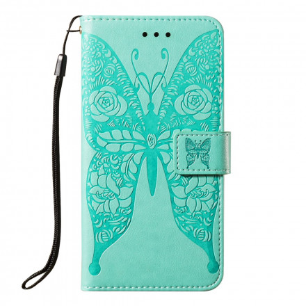 Samsung Galaxy A52 4G / A52 5G vlinder bloem patroon case