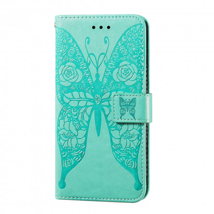 Samsung Galaxy A52 4G / A52 5G vlinder bloem patroon case