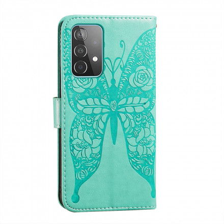 Samsung Galaxy A52 4G / A52 5G vlinder bloem patroon case