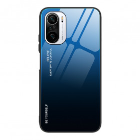 Poco F3 getemperd glas Case Be Yourself