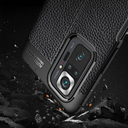 Xiaomi Redmi Note 10 Pro Lederen Hoesje Lychee Effect Dubbele Lijn