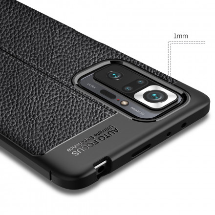 Xiaomi Redmi Note 10 Pro Lederen Hoesje Lychee Effect Dubbele Lijn