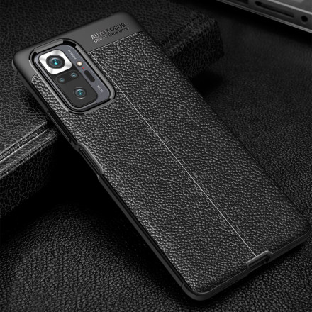 Xiaomi Redmi Note 10 Pro Lederen Hoesje Lychee Effect Dubbele Lijn