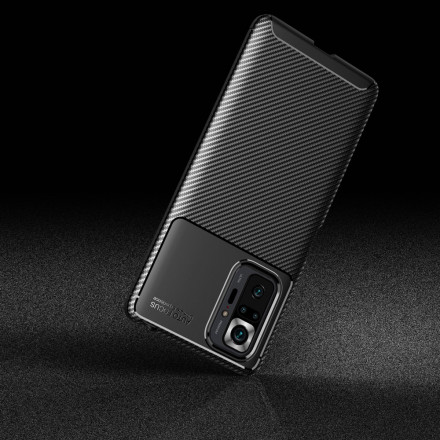 Xiaomi Redmi Note 10 Pro Case Flexibele Carbon Fiber Textuur