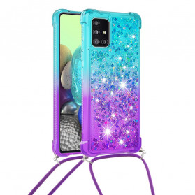 Samsung Galaxy A71 5G Silicone Glitter & String Hoesje