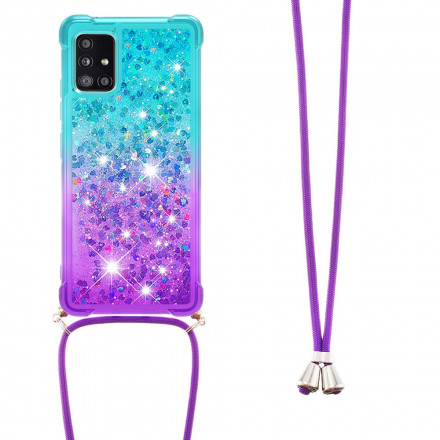 Samsung Galaxy A71 5G Silicone Glitter & String Hoesje
