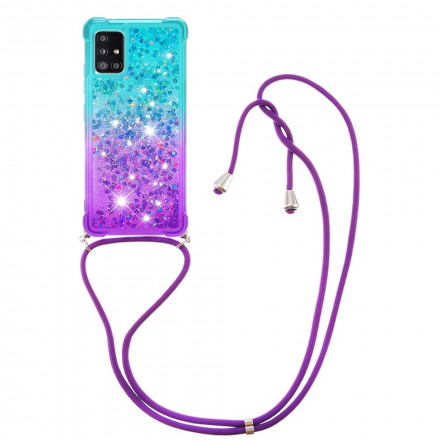 Samsung Galaxy A71 5G Silicone Glitter & String Hoesje