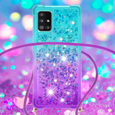 Samsung Galaxy A71 5G Silicone Glitter & String Hoesje