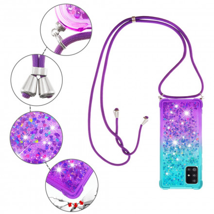 Samsung Galaxy A71 5G Silicone Glitter & String Hoesje