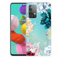 Samsung Galaxy A32 4G duidelijk aquarel bloem case