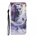 Samsung Galaxy A32 4G Winter Wolf Case met riem