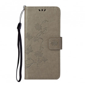 Samsung Galaxy A32 4G hoesje Vlinders en bloemen met riem