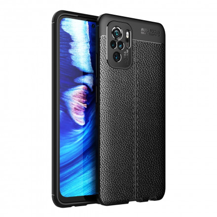 Xiaomi Redmi Note 10 / Note 10s Lederen Hoesje Lychee Effect Dubbele Lijn