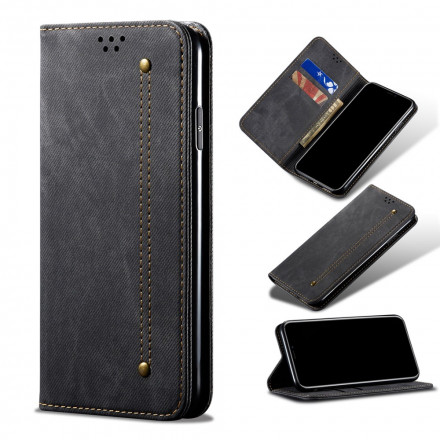 Flip Cover Xiaomi Redmi Note 10 / Note 10s Jeans stof