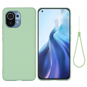Xiaomi Mi 11 Vloeibare Silicone Hoesje Met Koord