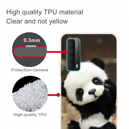 Cover Huawei P smart 2021 Flexibele Panda