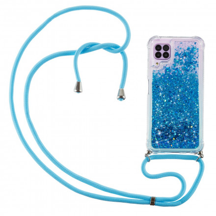 Samsung Galaxy A12 Glitter Hoesje met Lanyard