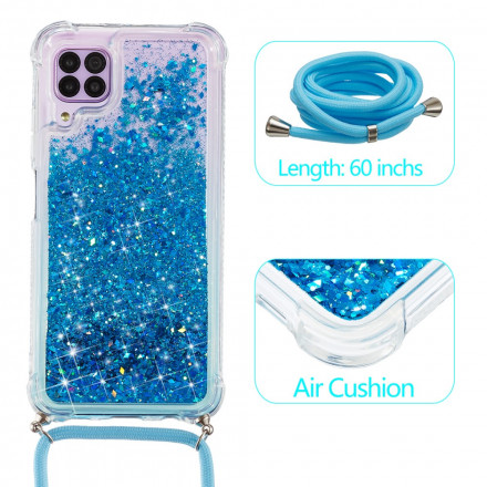 Samsung Galaxy A12 Glitter Hoesje met Lanyard