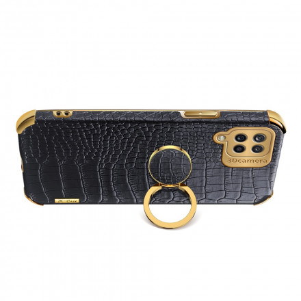 Samsung Galaxy A12 Kunstlederen Hoesje met Ringhouder