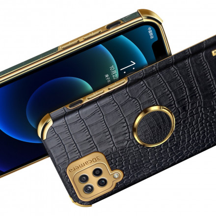 Samsung Galaxy A12 Kunstlederen Hoesje met Ringhouder