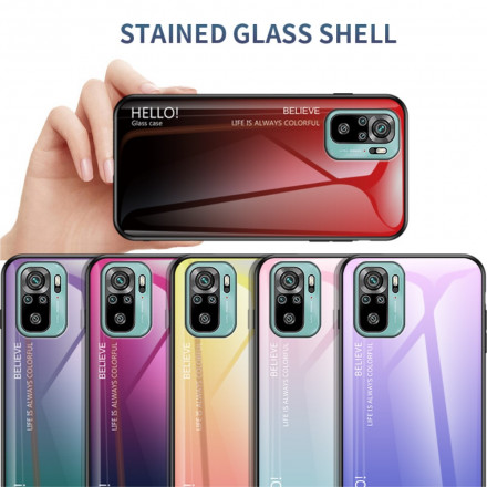 Xiaomi Redmi Note 10 / Note 10s gehard glas case hallo