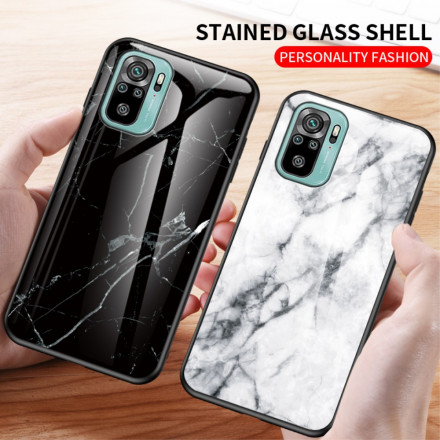 Xiaomi Redmi Note 10 / Note 10s gehard glas geval marmeren kleuren Xiaomi Redmi Note 10 / Note 10s gehard glas geval marmeren kleuren