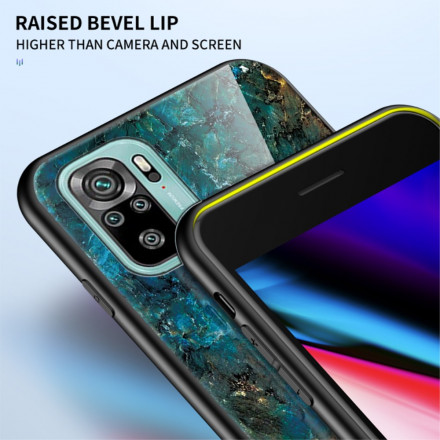 Xiaomi Redmi Note 10 / Note 10s gehard glas geval marmeren kleuren Xiaomi Redmi Note 10 / Note 10s gehard glas geval marmeren kleuren