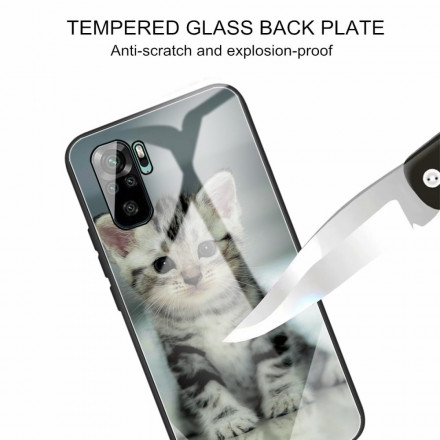 Xiaomi Redmi Note 10 / Note 10s gehard glas Case Kitten