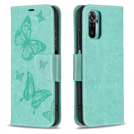 Xiaomi Redmi Note 10 / Note 10s Vlinder afgedrukt Strap Case