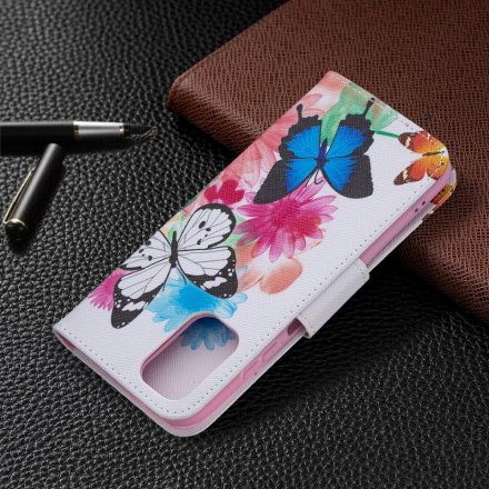 Xiaomi Redmi Note 10 / Note 10s Case Geschilderd Vlinders en Bloemen
