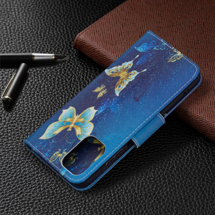 Xiaomi Redmi Note 10 / Note 10s Goud Vlinder Case