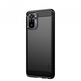 Xiaomi Redmi Note 10 / Note 10s Geborsteld Carbon Fibre Case Mofi