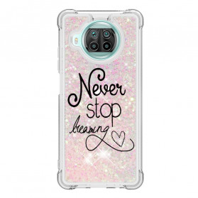 Xiaomi Mi 10T Lite 5G / Redmi Note 9 Pro 5G geval Never Stop Dreaming Glitter