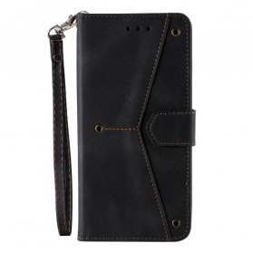 Hoesje Xiaomi Mi 10T Lite 5G / Redmi Note 9 Pro 5G kunstleer two-tone klinknagels