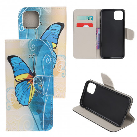 Xiaomi Mi 11 Lite / Lite 5G Butterfly Case Blauw en Geel