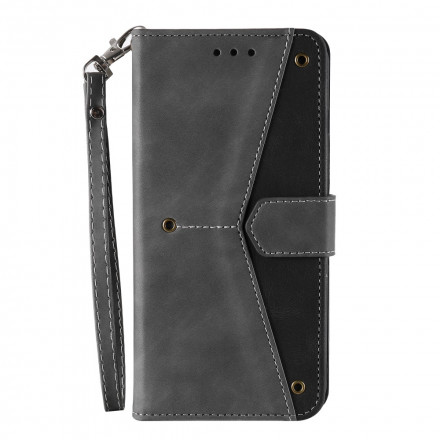 Case Xiaomi Redmi Note 10 0 5G kunstleer tweekleurige klinknagels