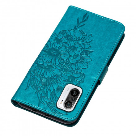 Case Poco F3 / Xiaomi Mi 11i 5G Vlinder ontwerp met riem